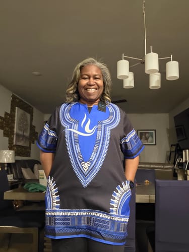 Customer photo review of Dashiki Shirt- Zeta Phi Beta