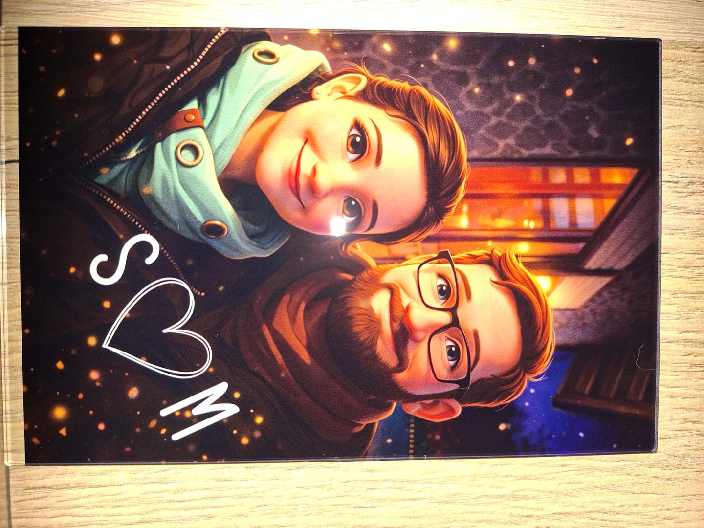 Customer photo review of Cartoon Love - Personalisierter Acrylaufsteller mit Cartoon-Effekt