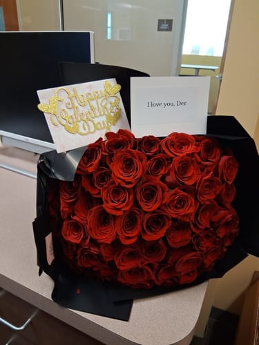 Customer photo review of Red Rose Bouquet - Valentines
