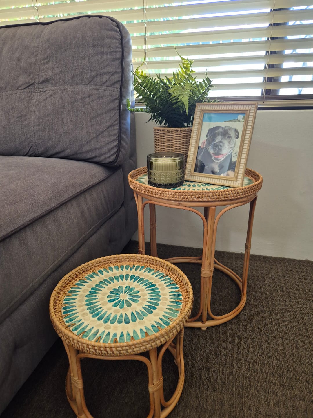 Customer photo review of Serene Rattan Table Set