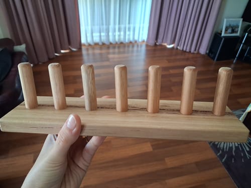 Customer photo review of Finger Puppet Stand (7 rods) Made in Australia