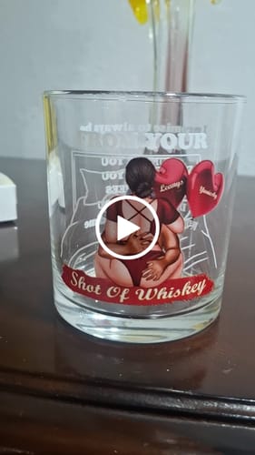 Customer video review of I Promise To Always Be By Your Side - Personalized Whiskey Glass GL05
