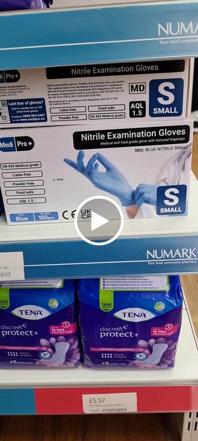 Customer video review of Blue Nitrile Gloves Medical Grade Cat III PPE Small x 100