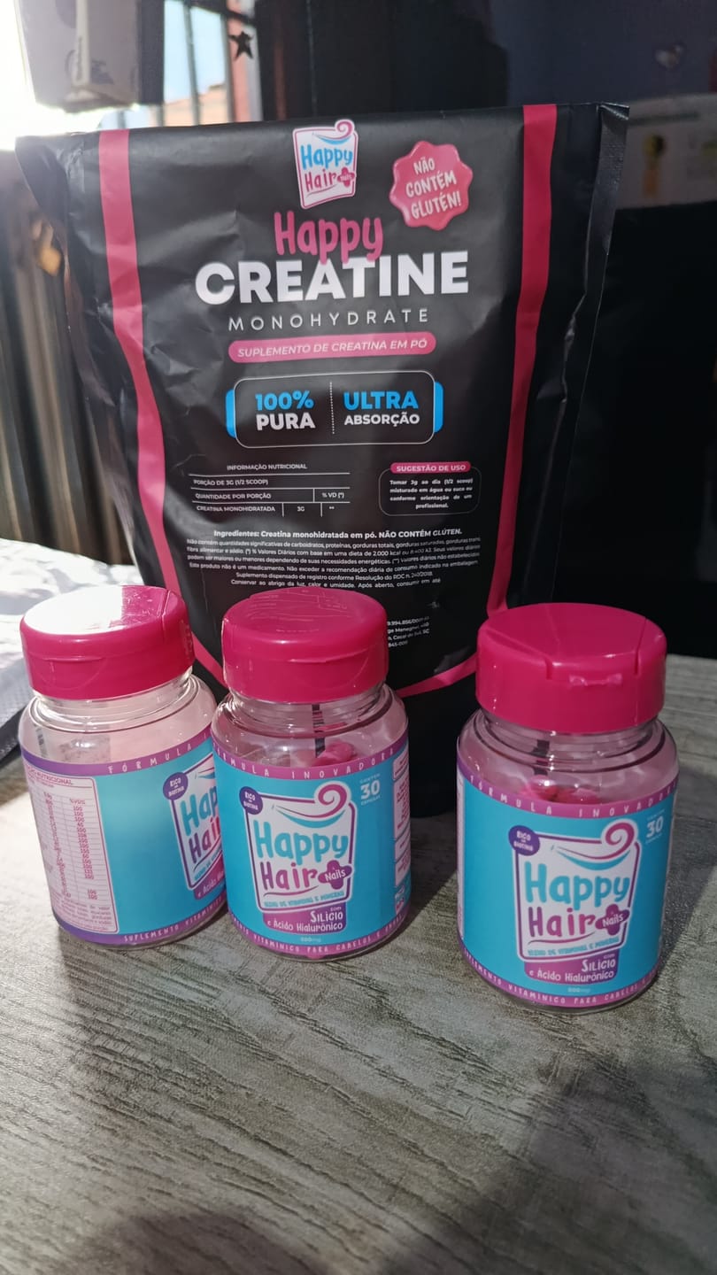 Customer photo review of Creatina Monohidratada 100% Pura 300g - Happy Creatine