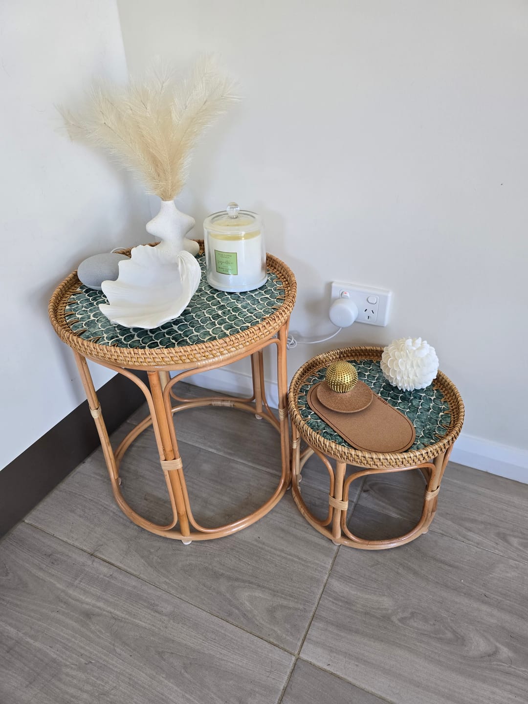 Customer photo review of Sirena Rattan Table Set