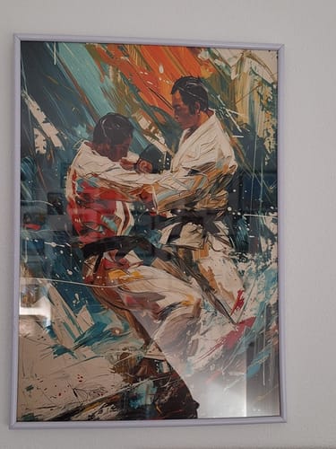 Customer photo review of Martial Arts - MMA Match Abstract Framed Canvas Wall Art