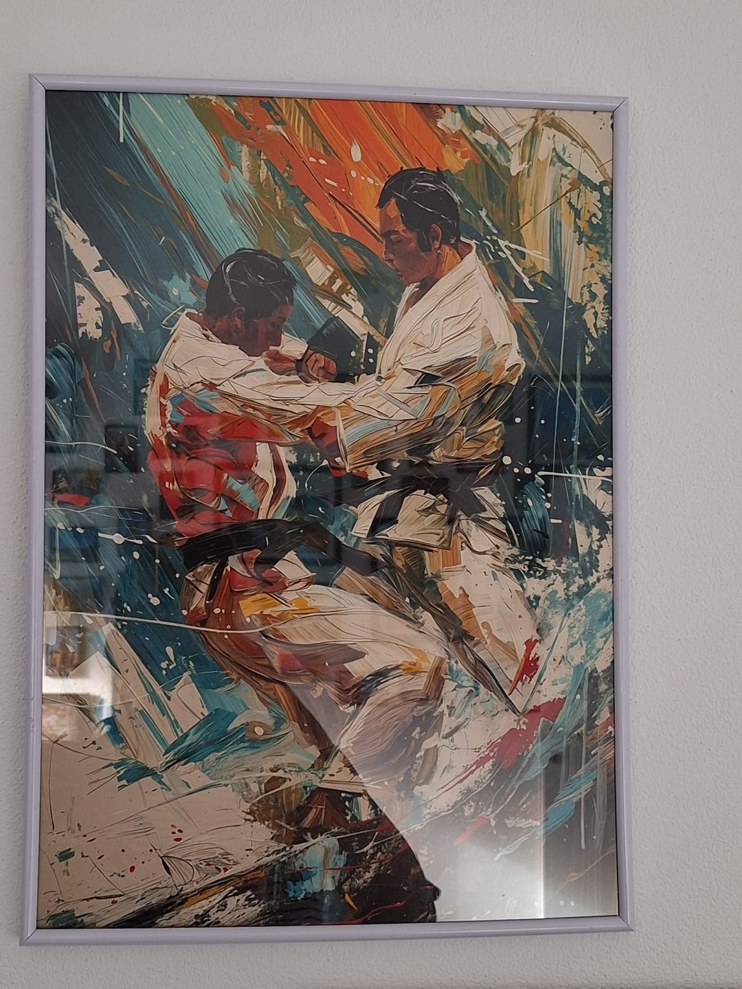 Customer photo review of Martial Arts - MMA Match Abstract Framed Canvas Wall Art