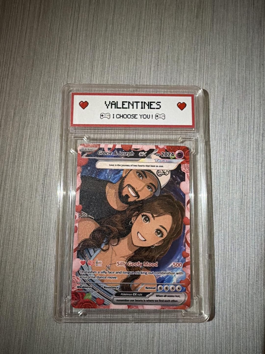 Customer photo review of Custom Pokémon Cards with Anime Picture, Personalized Poke Cards Animated Style Gifts for Him and Her - CPC-04