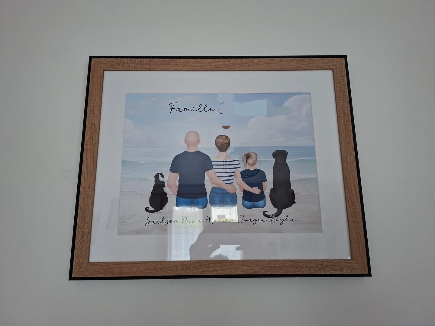 Customer photo review of Affiche Personnalisée - Famille Papa Maman Enfants & Animaux