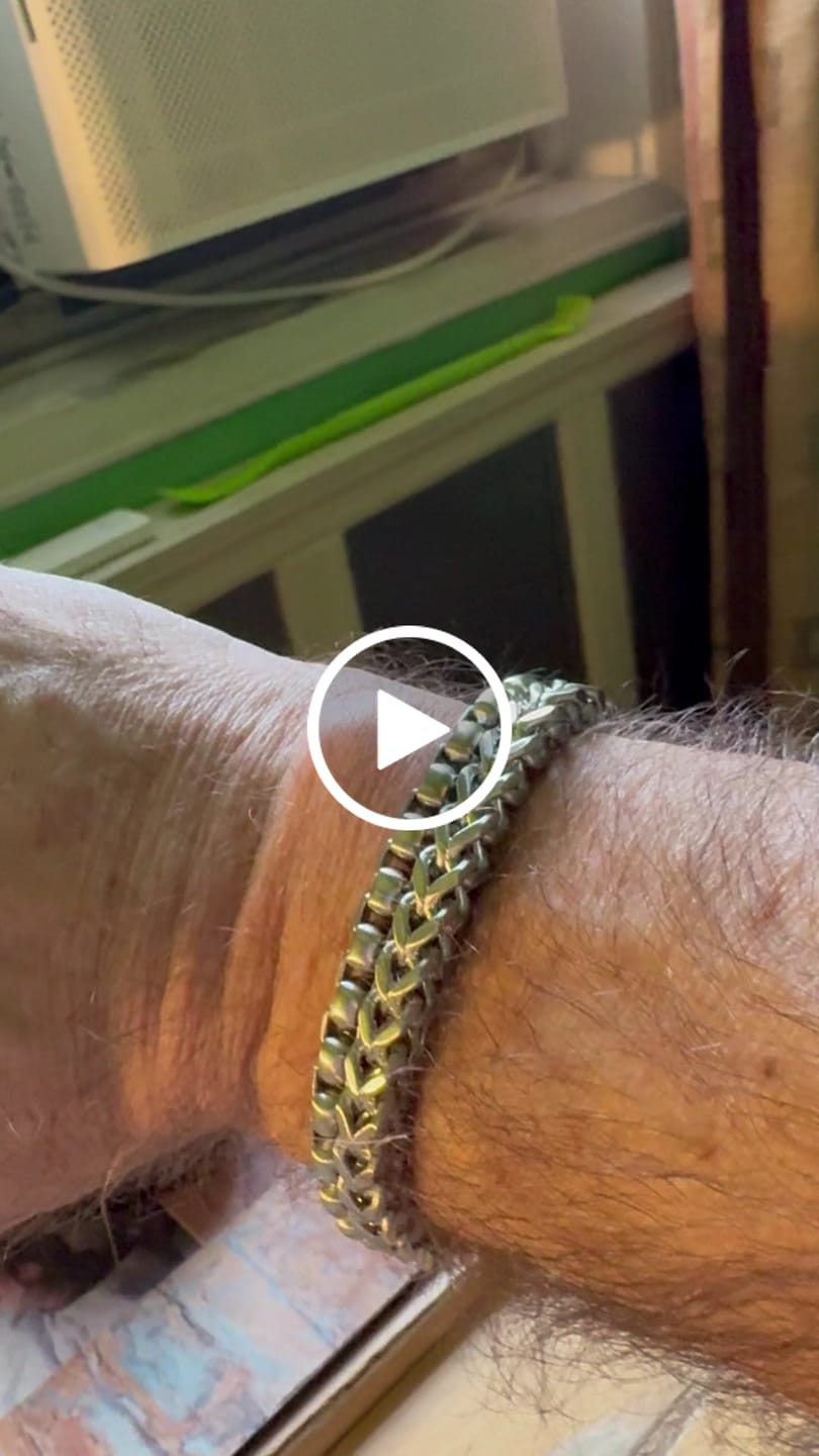 Customer video review of Polished Double Franco Link Bracelet
