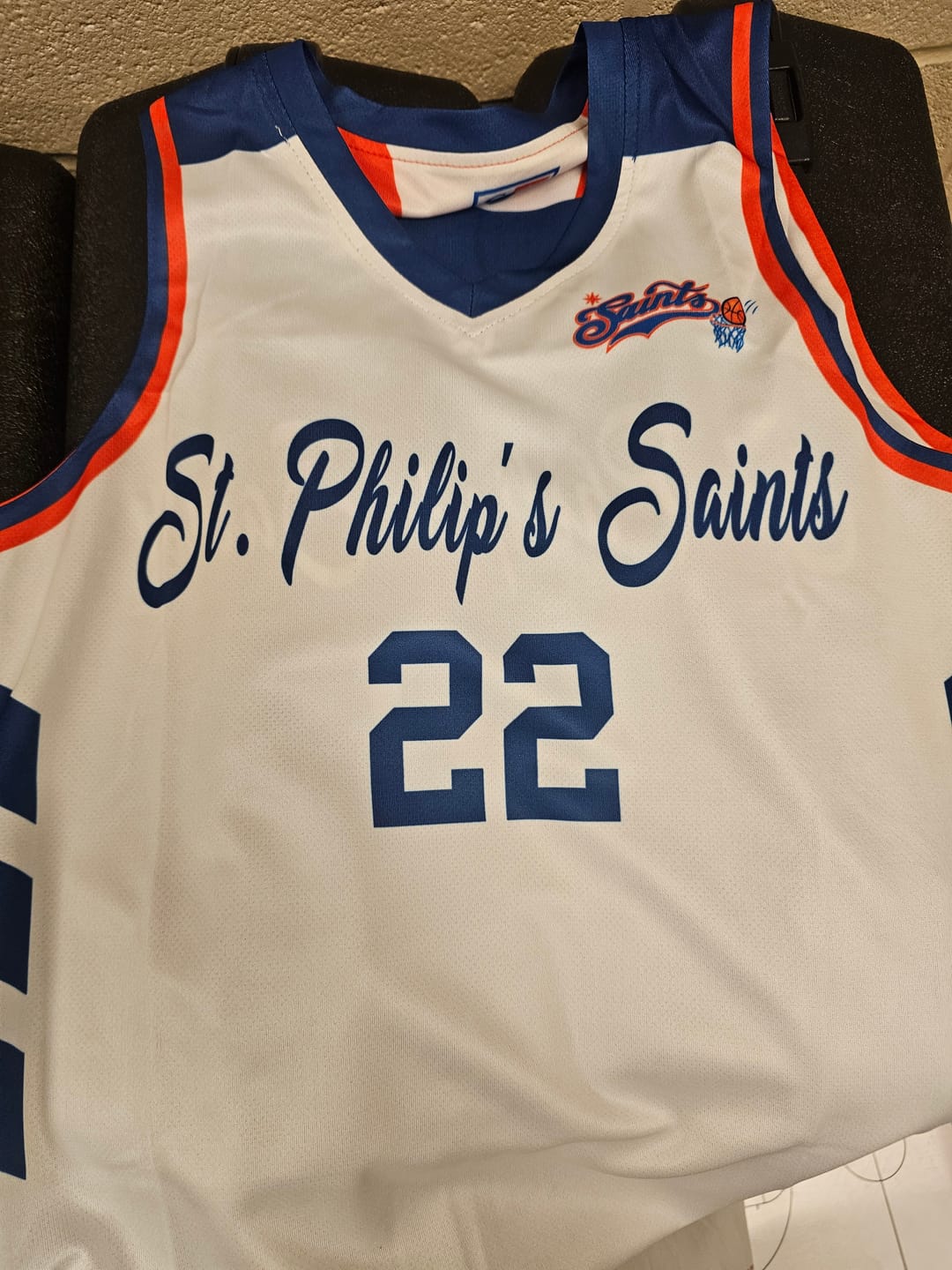 Customer photo review of Custom Navy White Reversible Double Side Tops Basketball Jersey