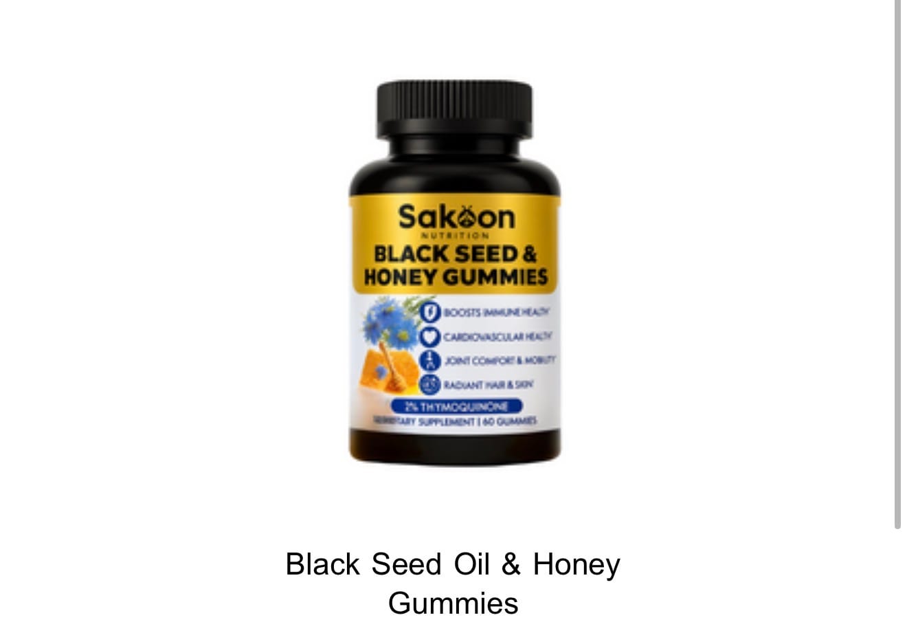 Customer photo review of Black Seed Oil & Honey Gummies