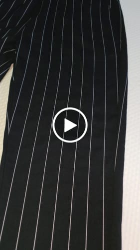 Customer video review of Casual Striped Straight Pants