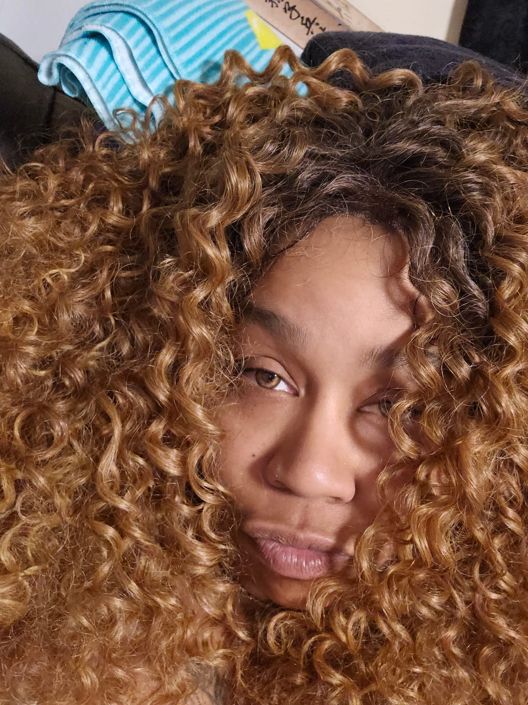 Customer photo review of Aine NutCracker Brown Prescription Colored Contact Lenses
