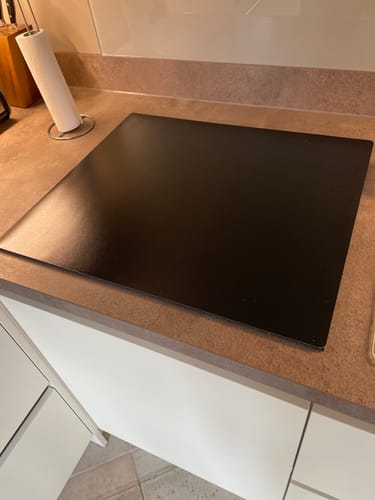 Customer photo review of Inductiebeschermer - Effen - Zwart - Donker