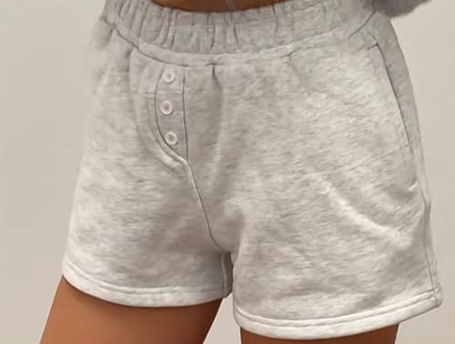 Customer photo review of Wide Leg Sweat Shorts
