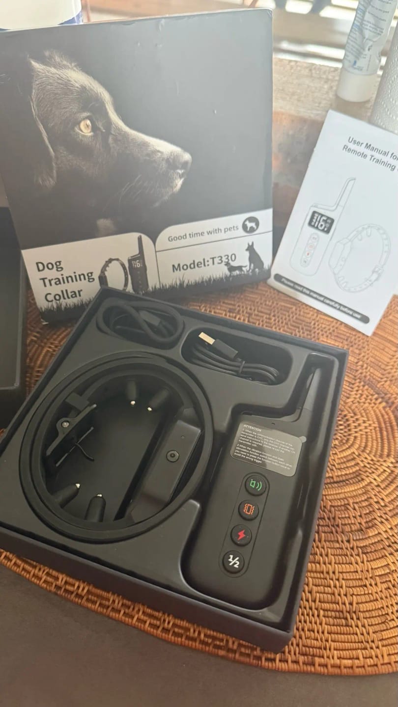 Customer photo review of Dog Training Collar with Remote – 1000ft Range