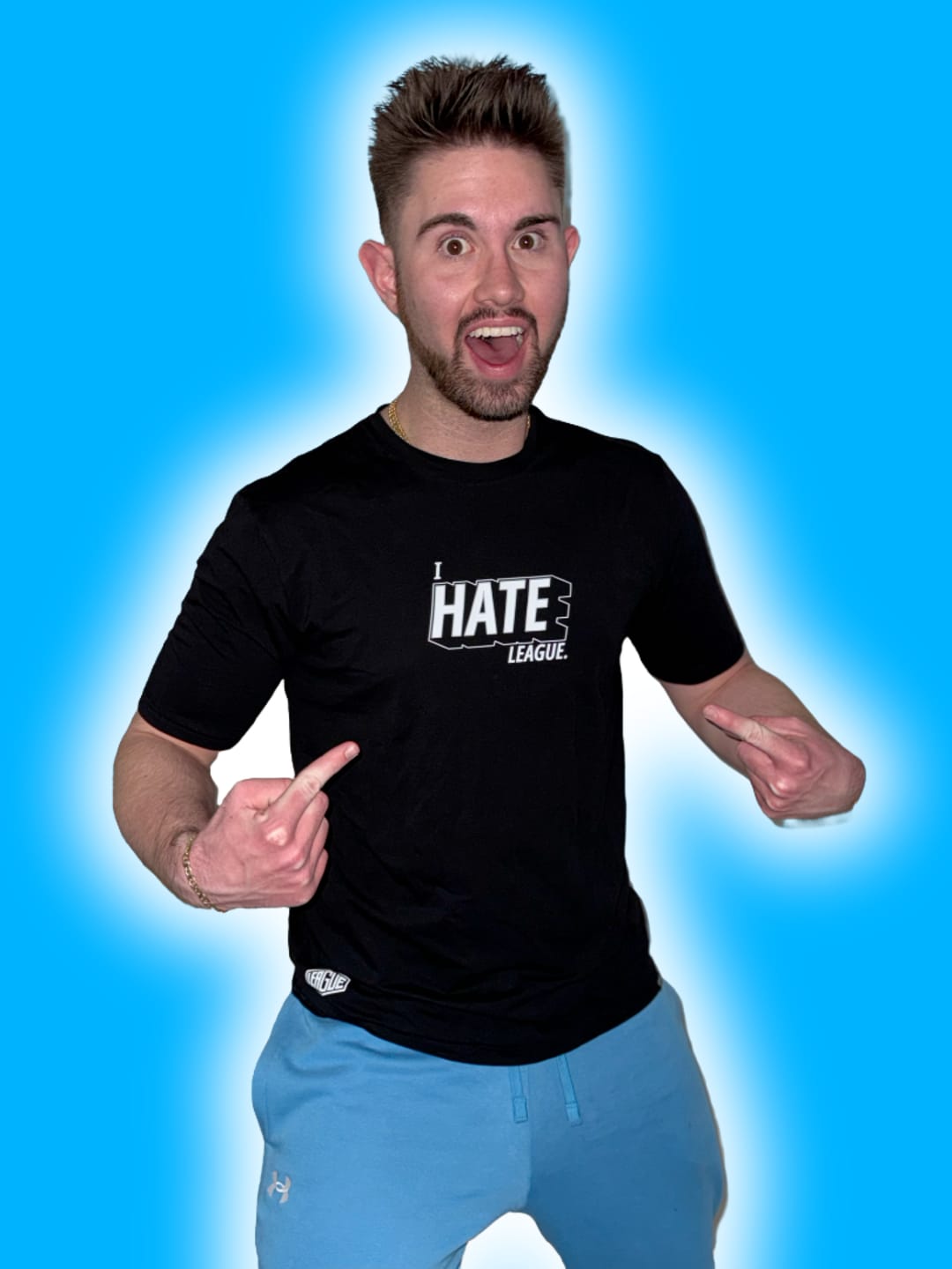 Customer photo review of The League - I Hate League Black Tee