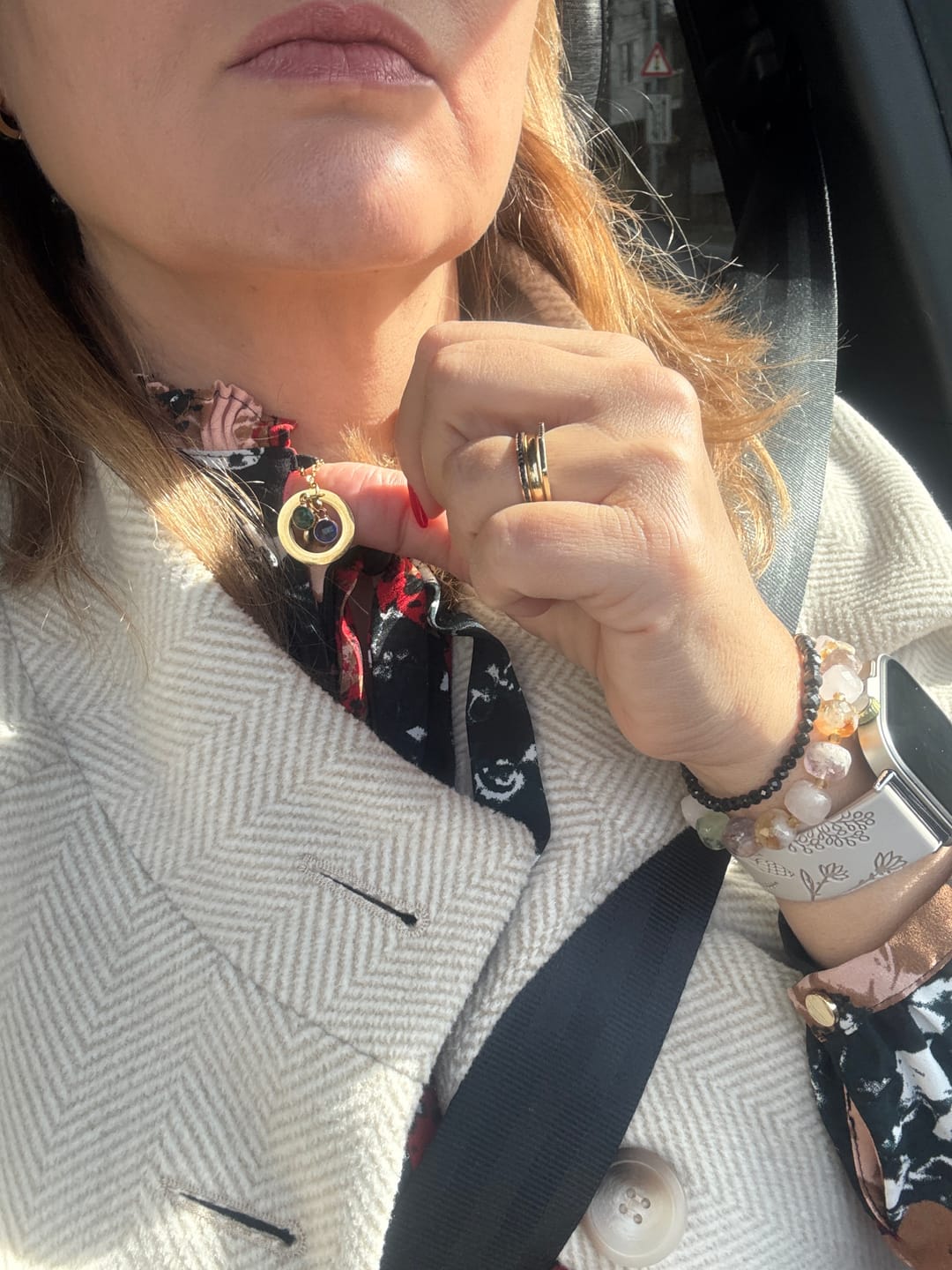Customer photo review of Necklace: Circle Birthstone