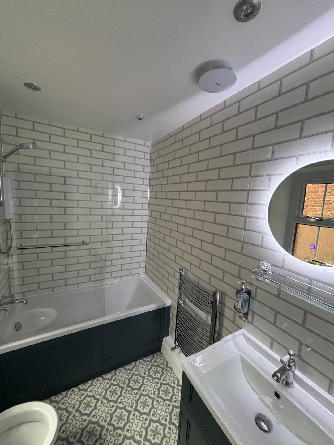 Customer photo review of 10mm London Tile Gloss Shower Panel 1M x 2.4M