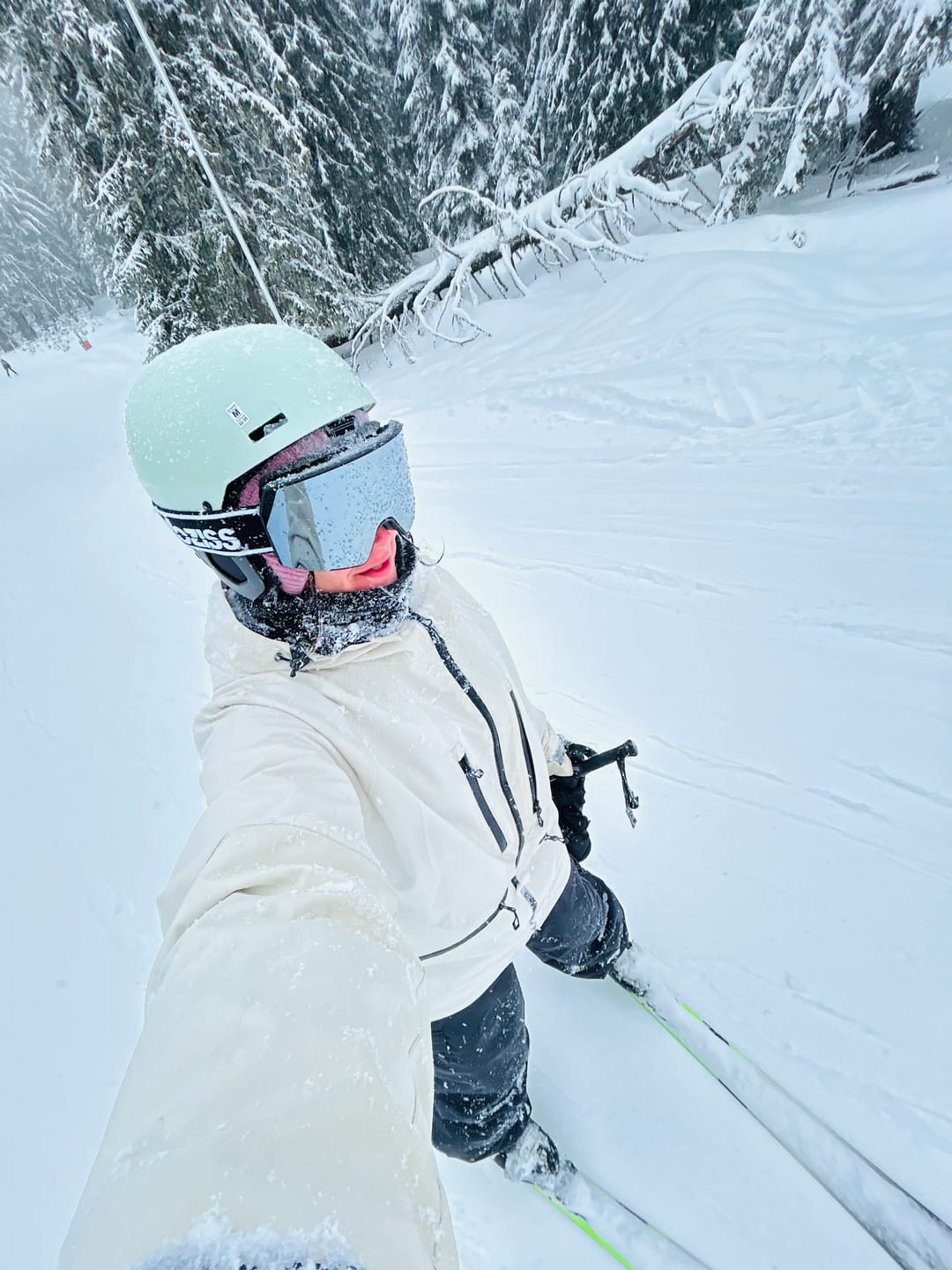 Customer photo review of Women's Off White Multifunctional Waterproof Insulated Snow Jacket