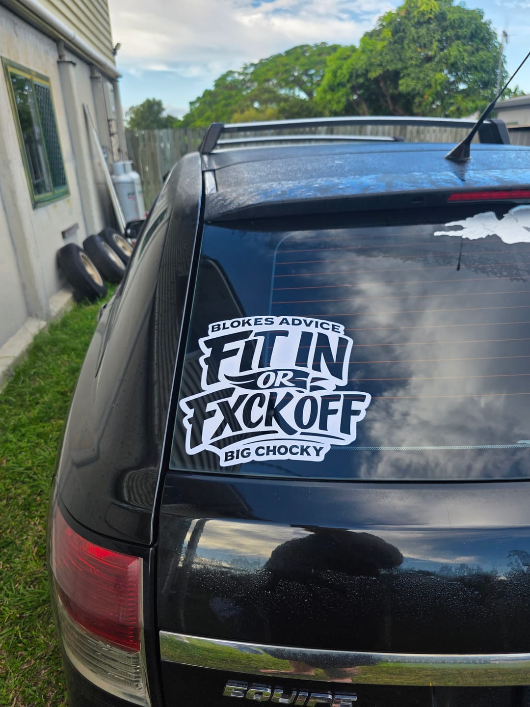 Customer photo review of Big Chocky | Fit In Sticker - 250x215mm