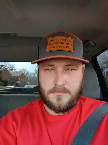 Customer photo review of Premium Custom Leather Patch Hats (Wholesale)