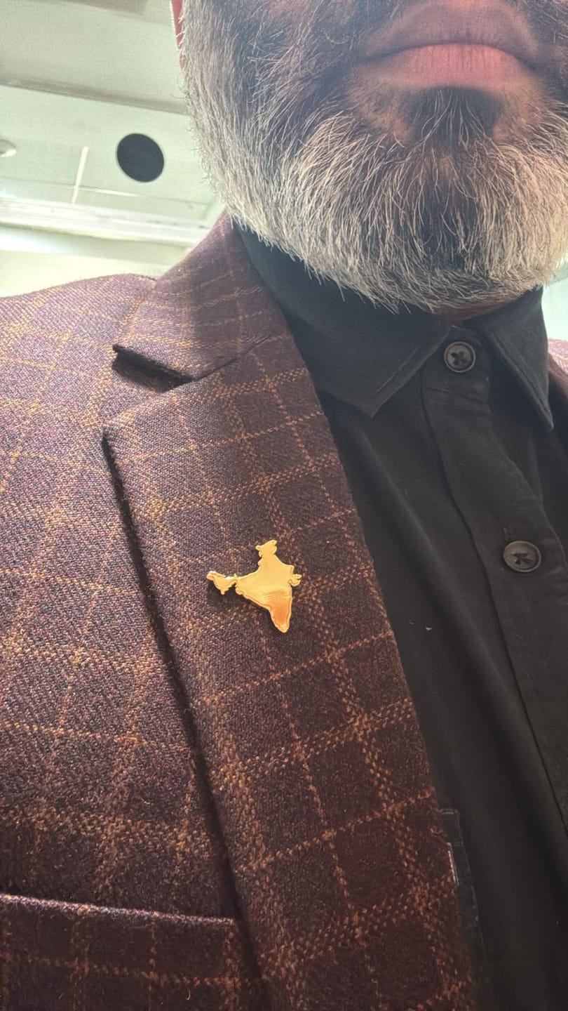 Customer photo review of Lapel Pin India Map