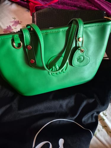 Customer photo review of Green Mini Tote Bag