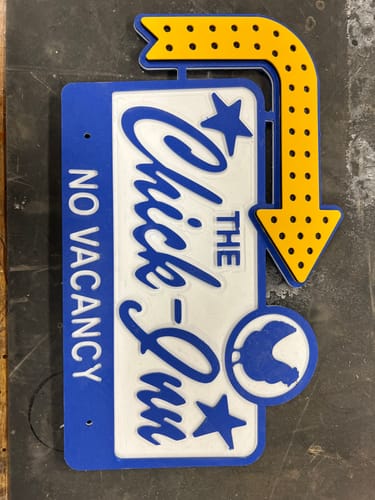 Customer photo review of ColorCore HDPE Plastic - Premium Multi-Layer Engravable Sheets