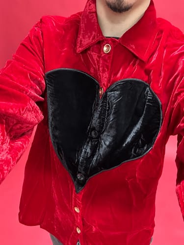 Customer photo review of Heart Shaped Button Up