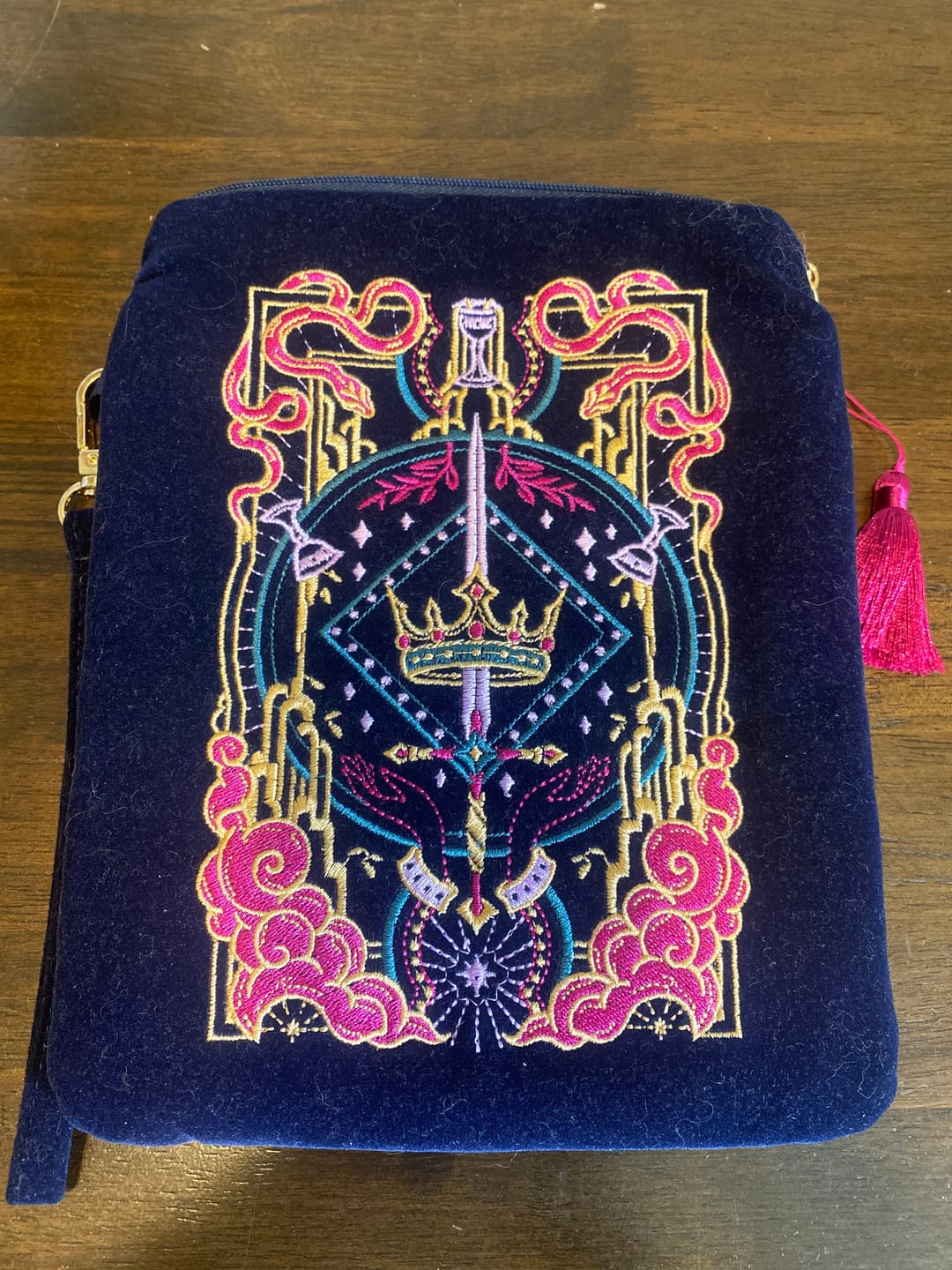 Customer photo review of Serpents & Swords eReader Sleeve - Blue
