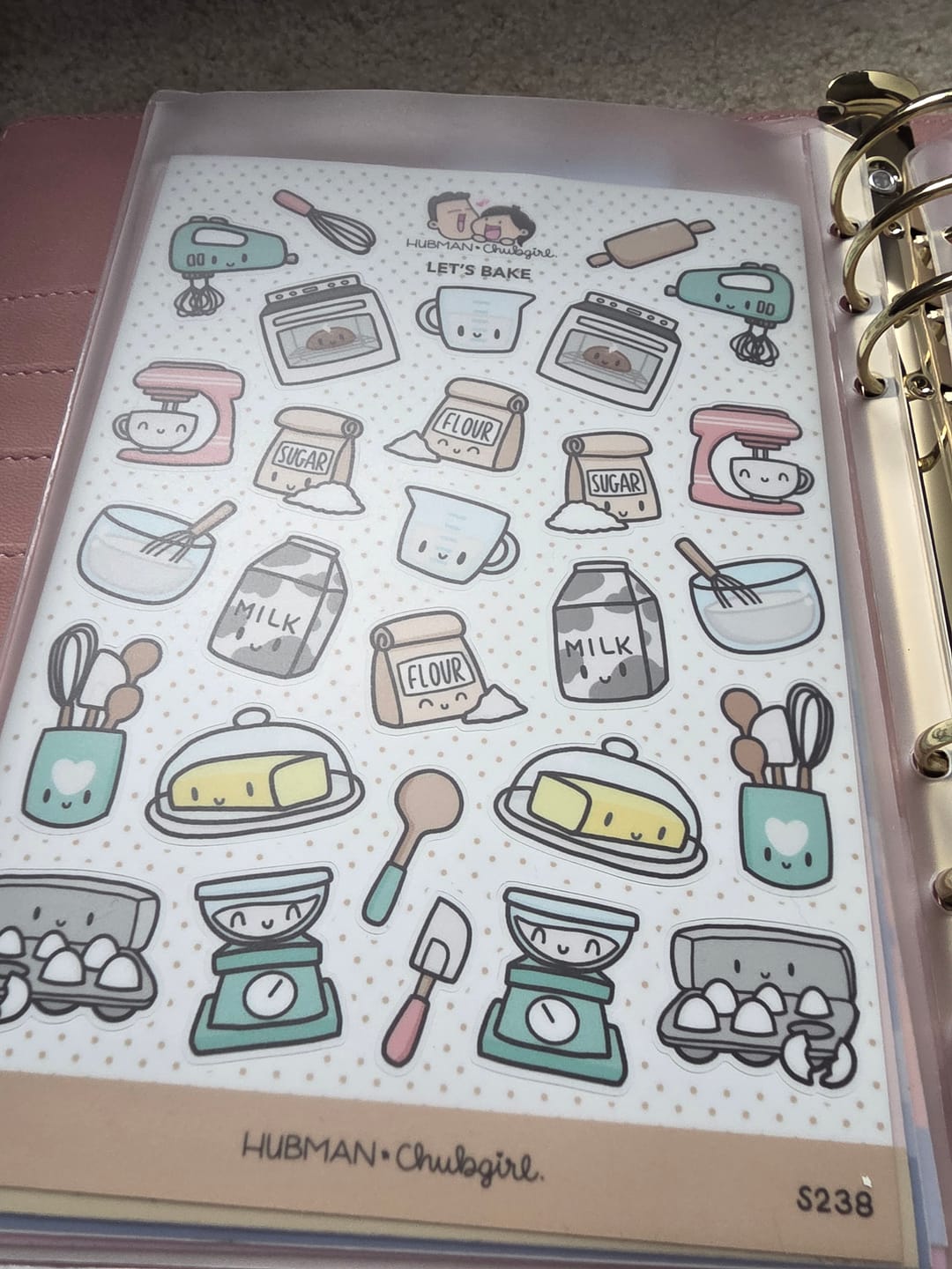 Customer photo review of Let's Bake Sticker Sheet