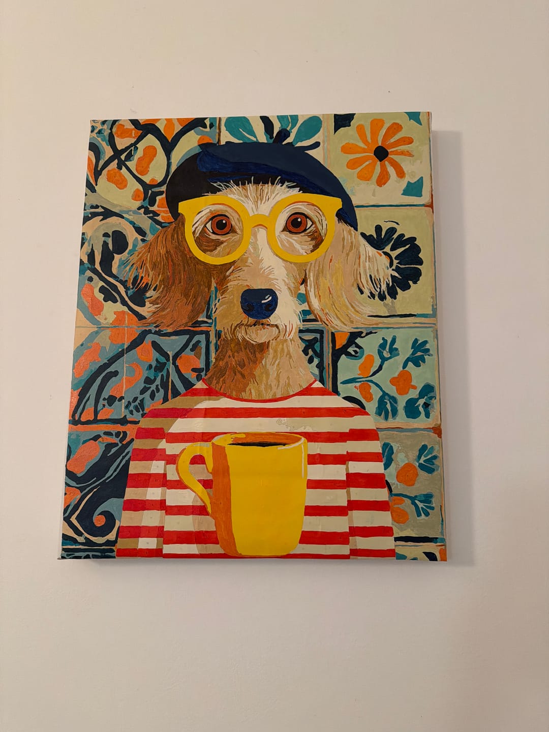 Customer photo review of French style dog | Paint by Number