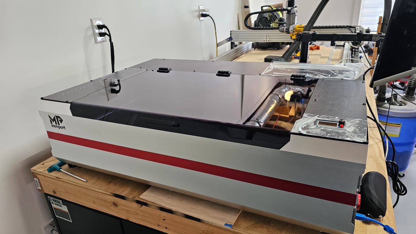 Customer photo review of Monport Reno65 65W Desktop CO2 Laser Engraver & Cutter (24" X 16") with Magnetic Assisted Focus