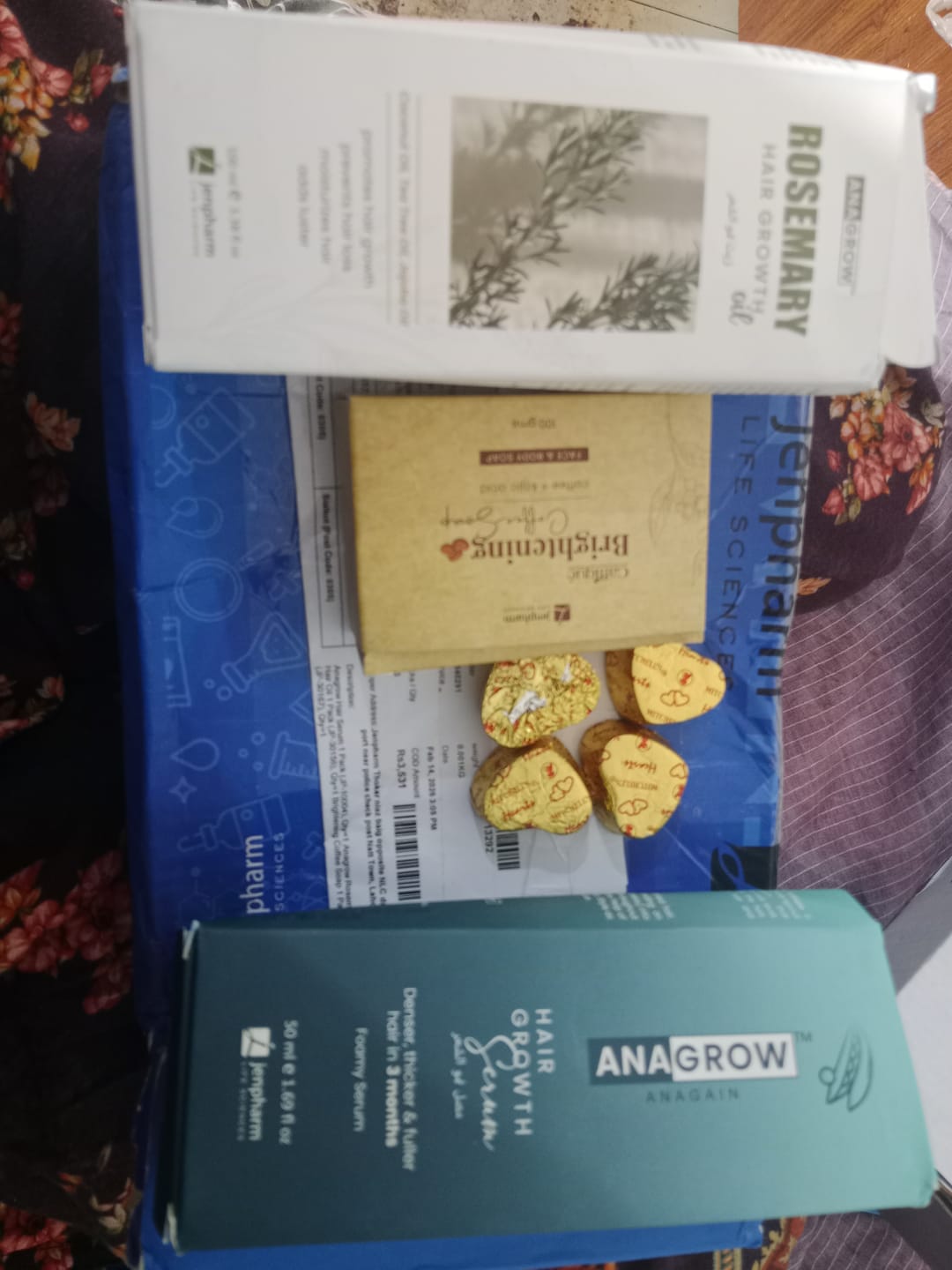 Customer photo review of Anagrow Hair Serum