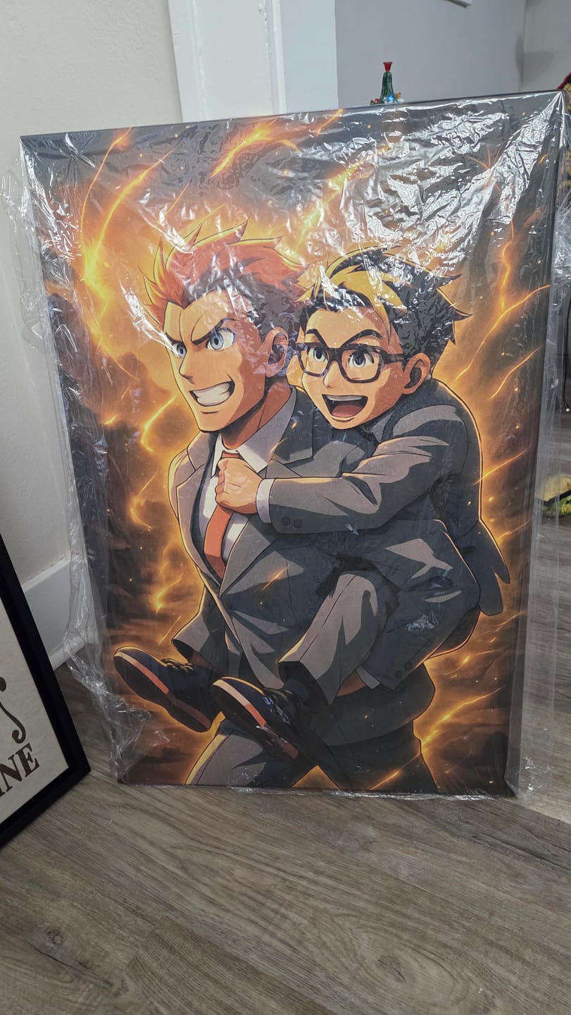 Customer photo review of Personalized Canvas - Portrait in Anime style