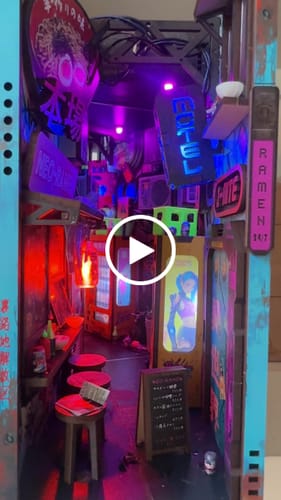Customer video review of Neo Ramen MiniAlley – A Cyberpunk DIY Diorama Booknook (Ship Early FEB 2026)
