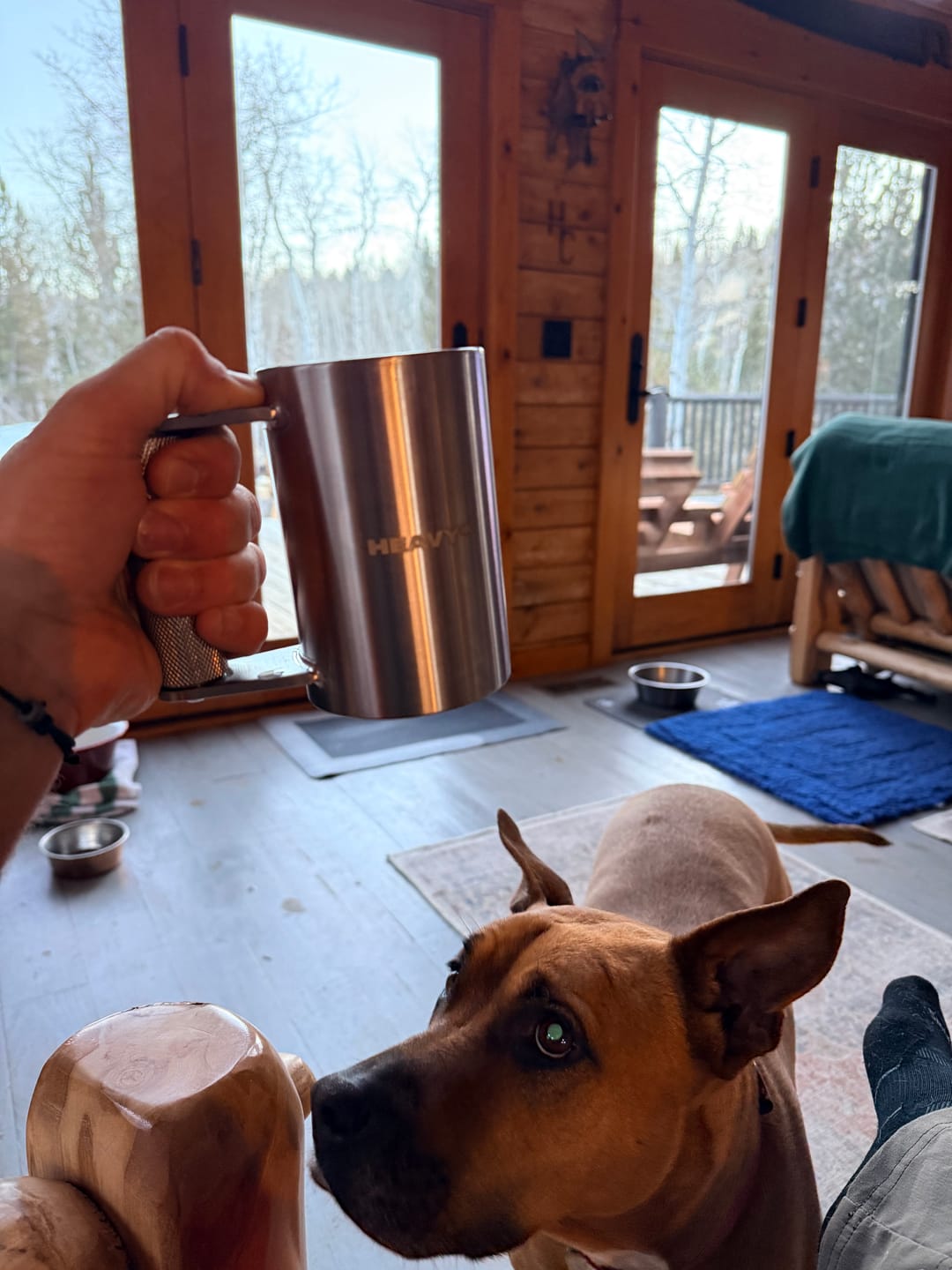 Customer photo review of 5lb HEAVY* Mug | Stainless Steel Weighted Mug
