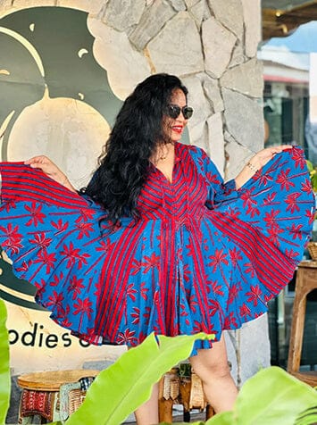 Customer photo review of Anaya Cotton Midi Dress