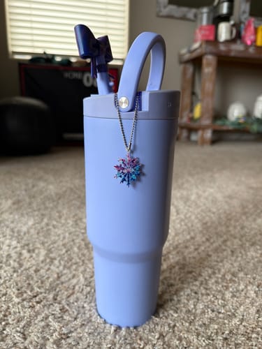 Customer photo review of Frozen Snowflake Charm - Tumbler Handle Charm
