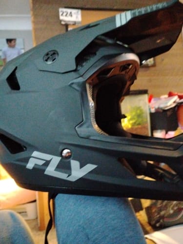 Customer photo review of FLY RACING Rayce Matte Black Helmet (2024) - eMoto / BMX / Downhill Helmet