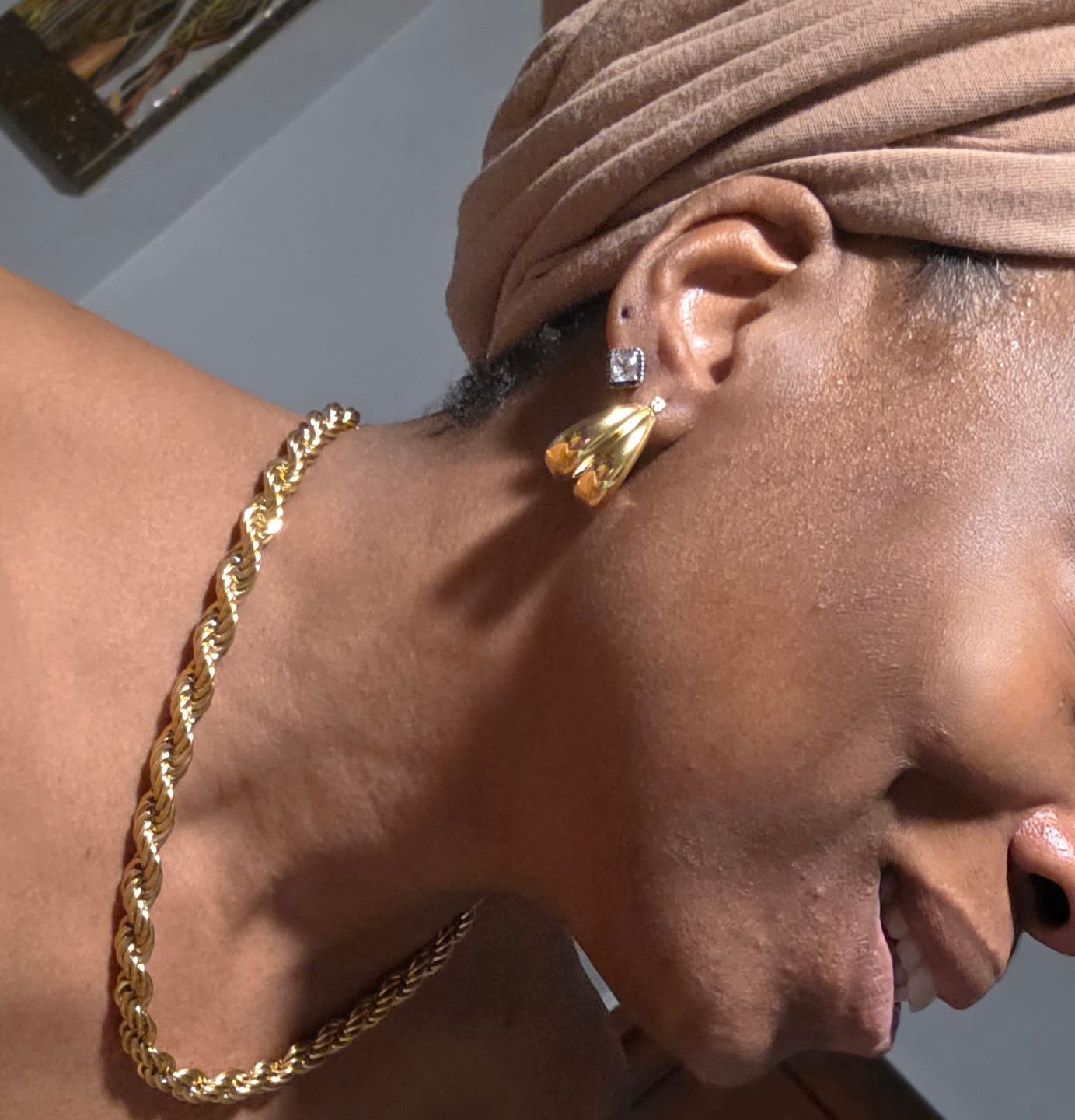 Customer photo review of Deya Earrings (Bundle)