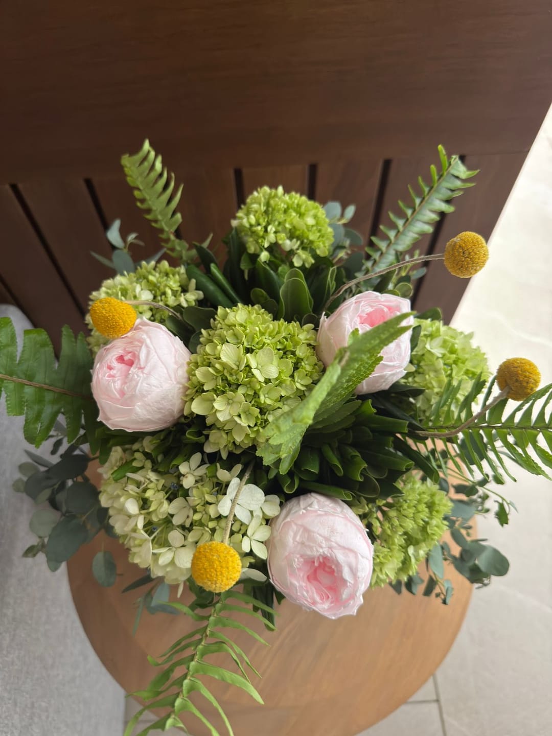 Customer photo review of Halo - Peonias Eternas Rosa y Hortensia