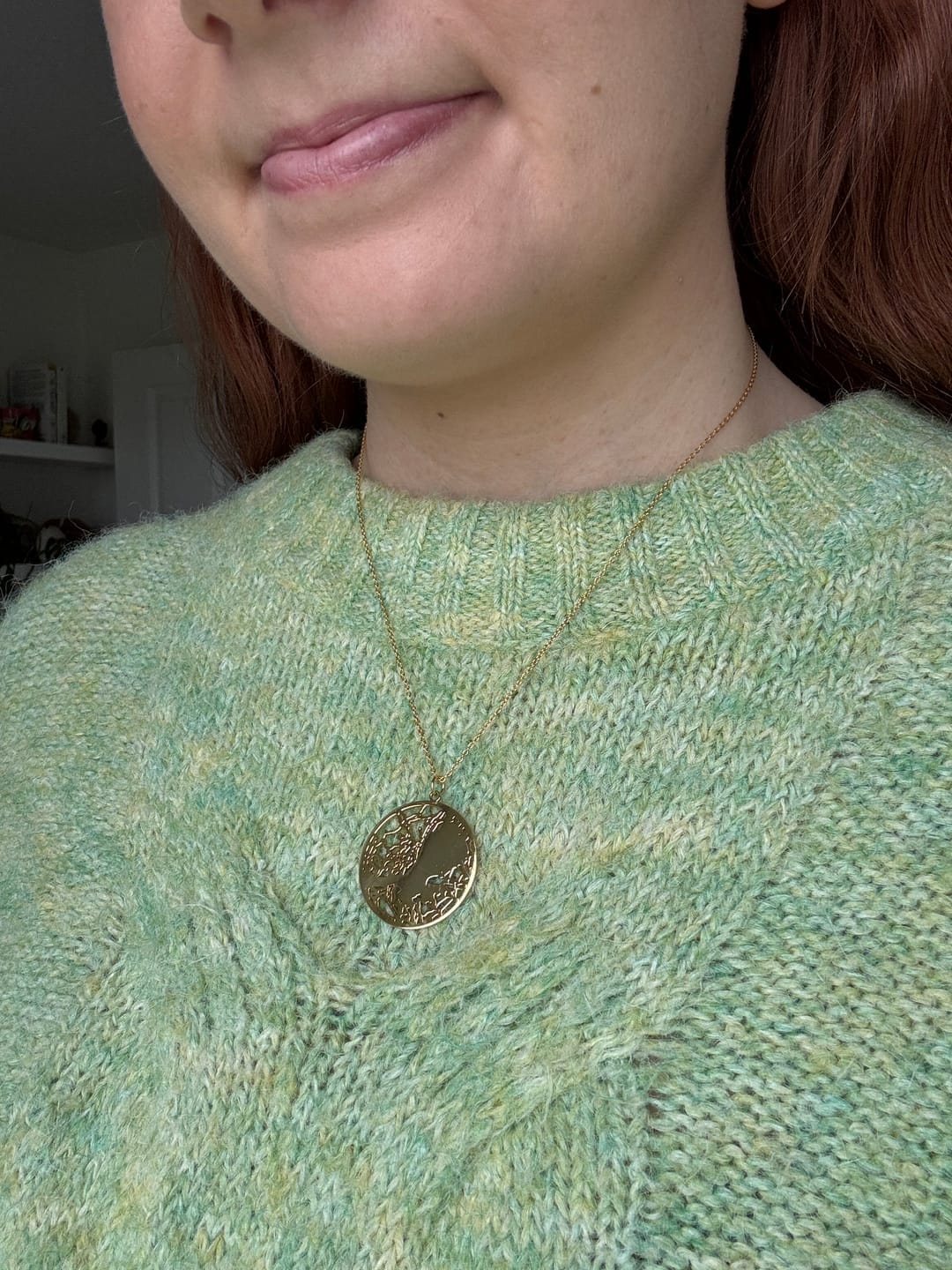 Customer photo review of Colar com Mapa Personalizado