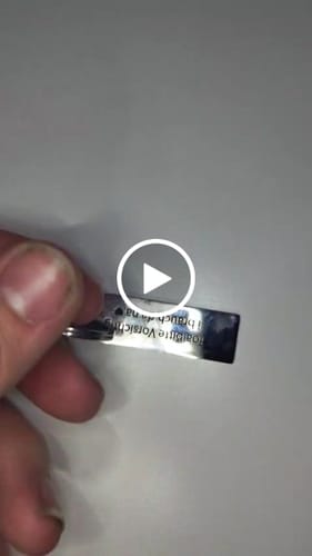 Customer video review of Rückseitengravur