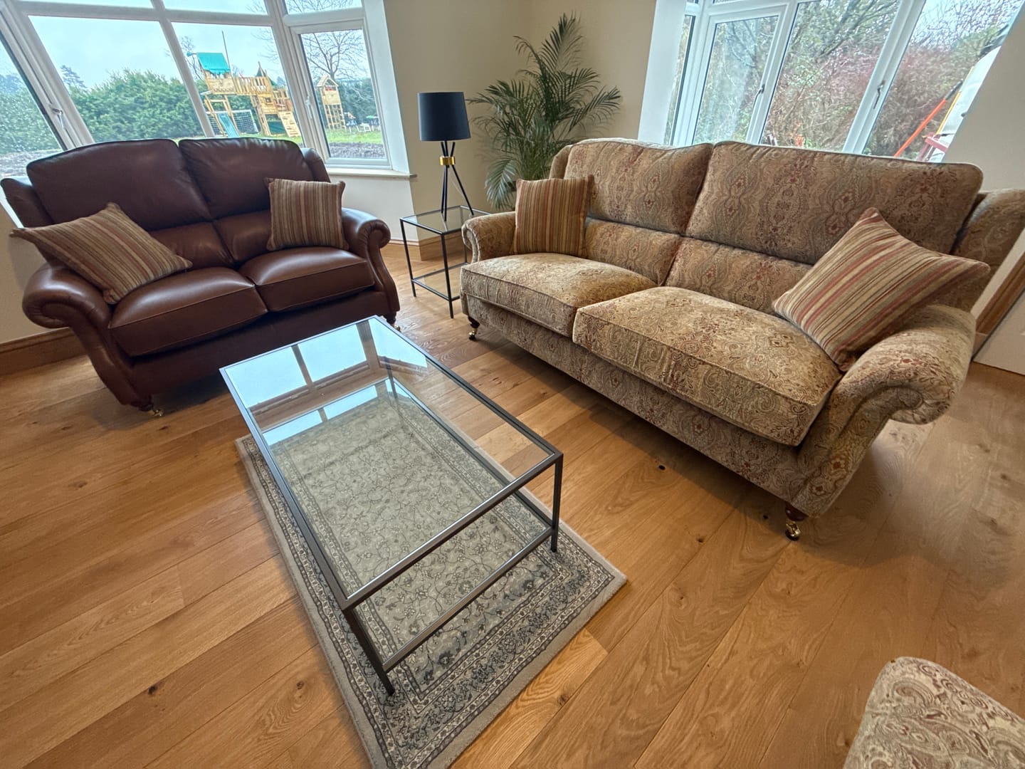 Customer photo review of Madison Glass Metal Side Table - Dark Bronze
