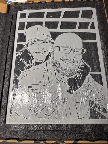 Customer photo review of Wedding Anniversary Metal Portrait
