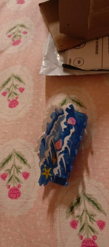 Customer photo review of Acetate Cartoon Animal Hair Claw Clip