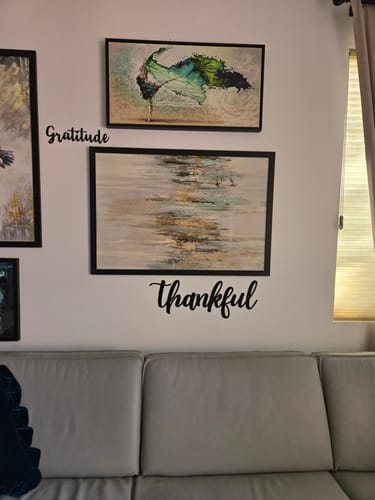 Customer photo review of Thankful - Metal Wall Art